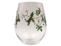 Christmas Holly Stemless Wine Glasses - Che Cose Belle
