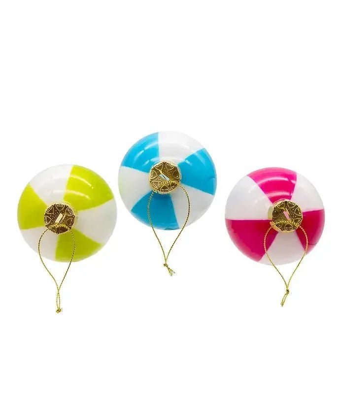Christmas Ornament – Coastal Beach Ball Glass Ornament 80MM - Che Cose Belle