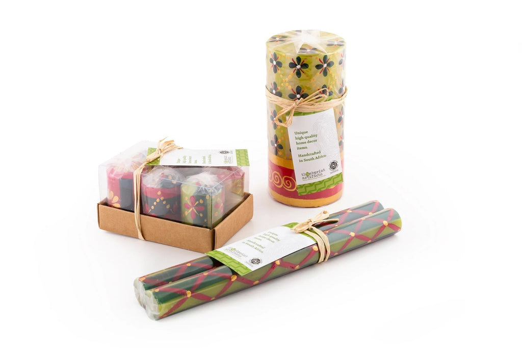 Christmas Painted Candles - Che Cose Belle