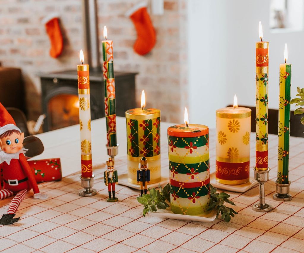Christmas Painted Candles - Che Cose Belle
