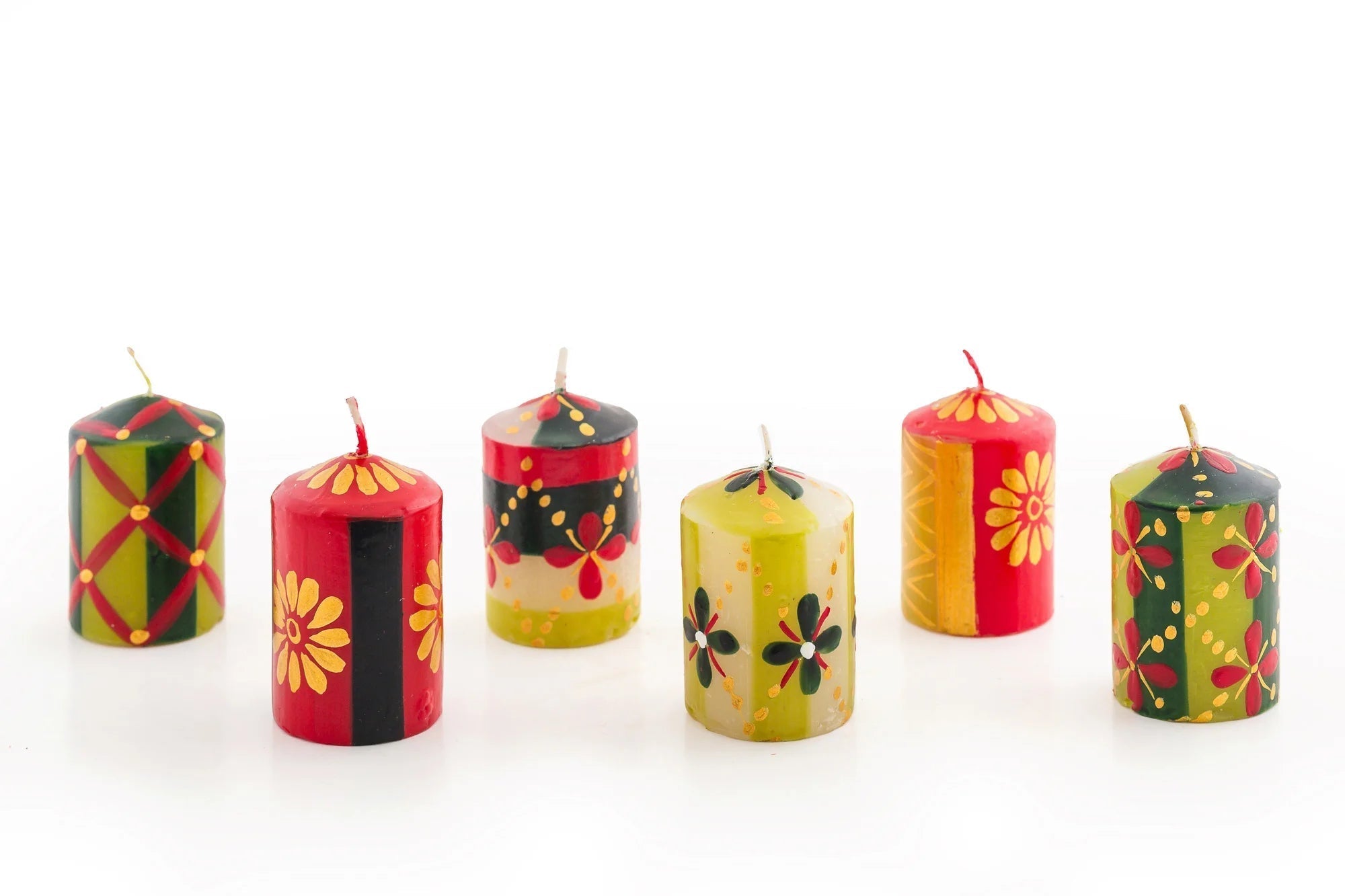 Christmas Painted Candles - Che Cose Belle