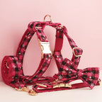 Christmas Red Star Plaid Set