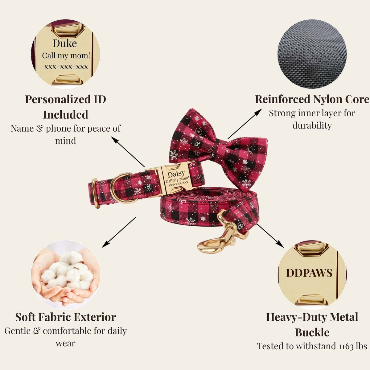 Christmas Red Star Plaid Set - Che Cose Belle