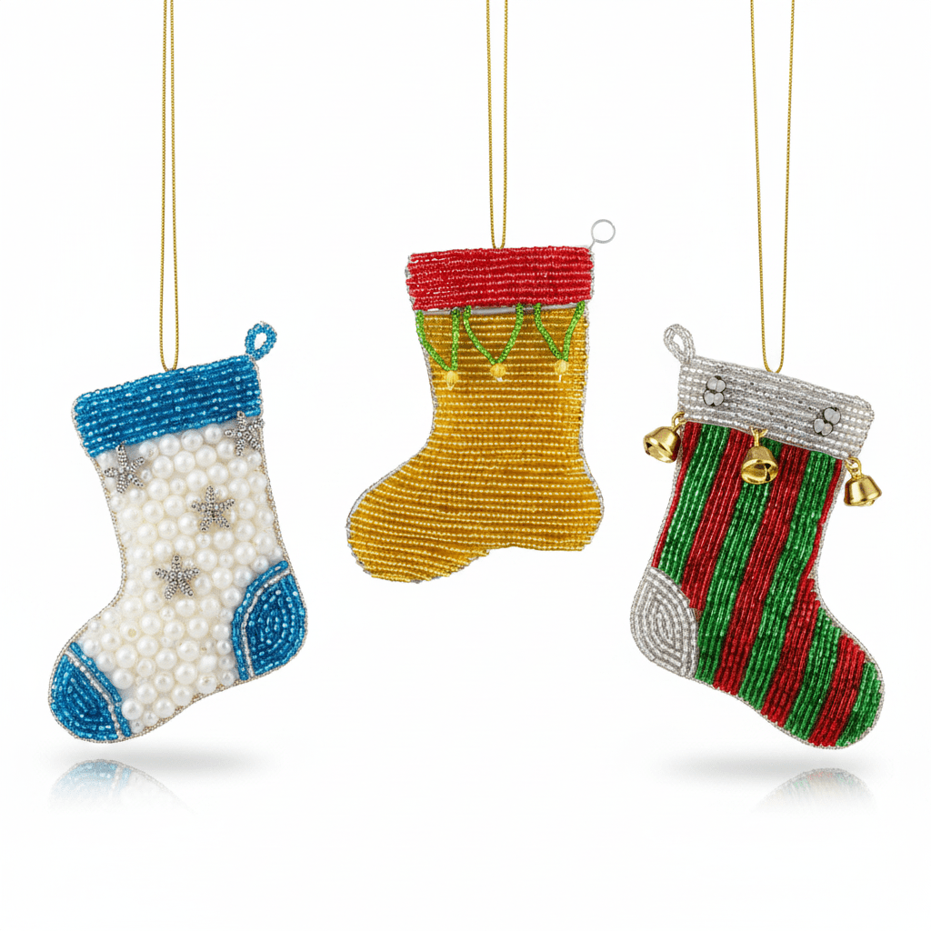 Christmas Stocking Ornament (Set of 3) - Che Cose Belle