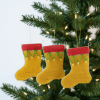 Christmas Stocking Ornament (Set of 3) - Che Cose Belle