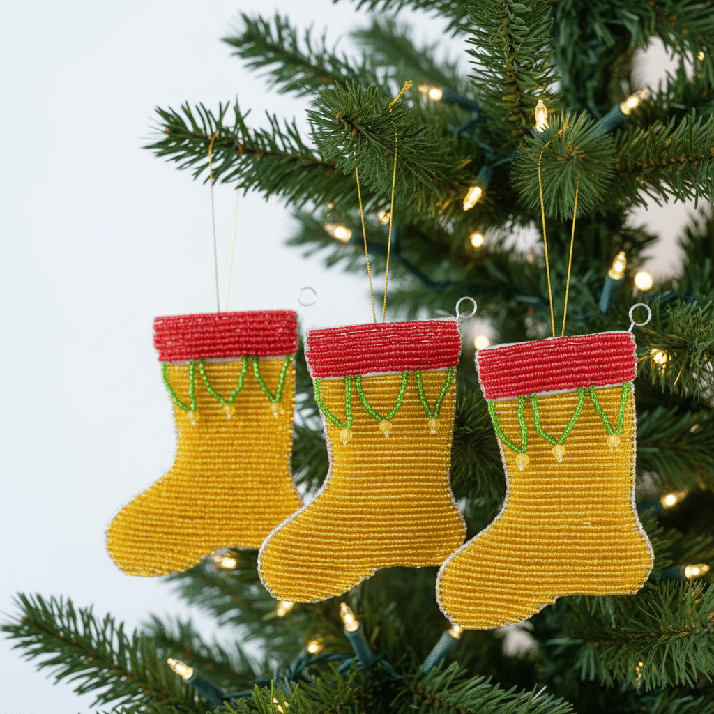 Christmas Stocking Ornament (Set of 3) - Che Cose Belle