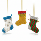 Christmas Stocking Ornament (Set of 3) - Che Cose Belle