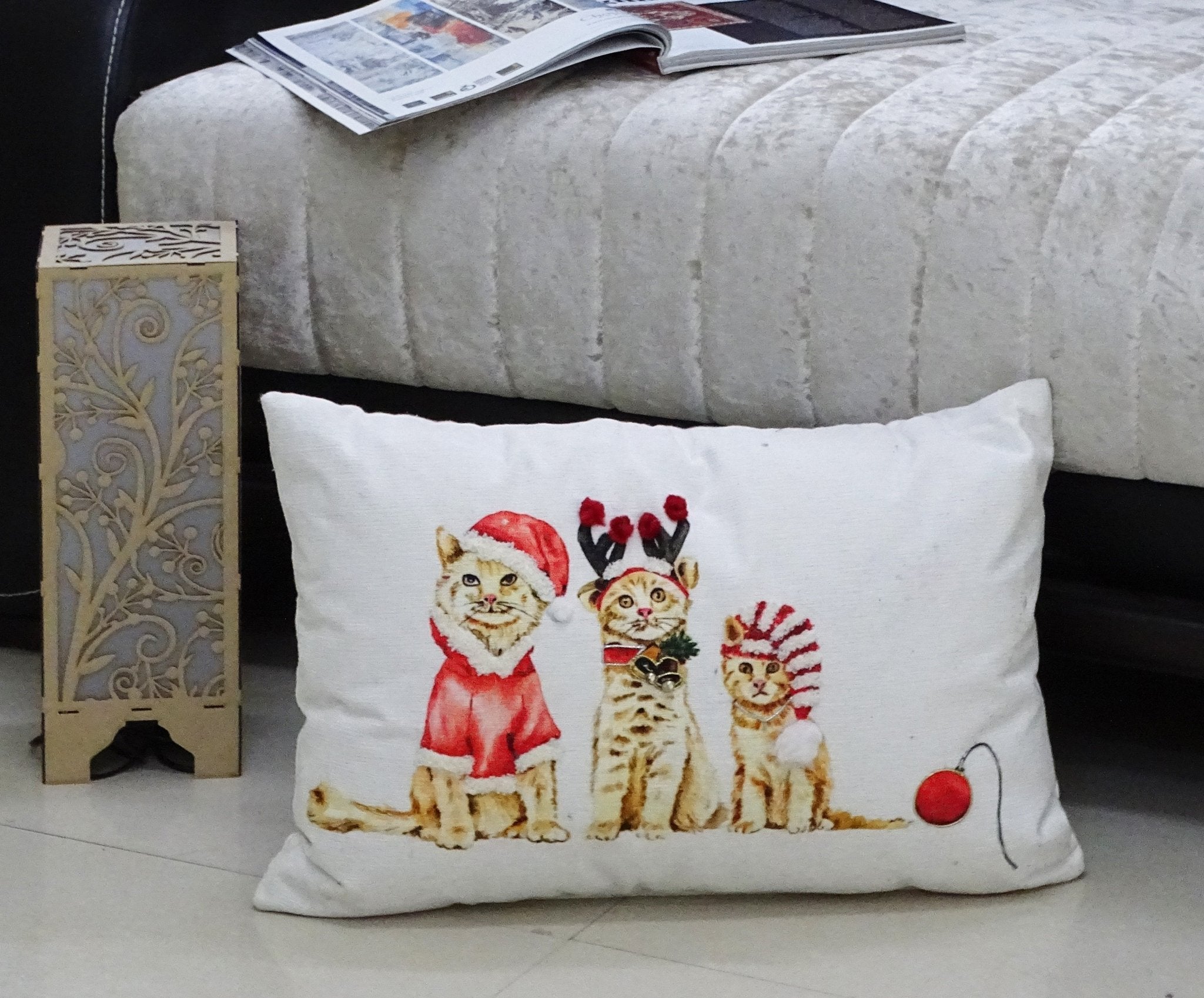 Christmas Throw Pillow for couch 14"x 20" - Che Cose Belle