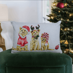 Christmas Throw Pillow for couch 14"x 20" - Che Cose Belle