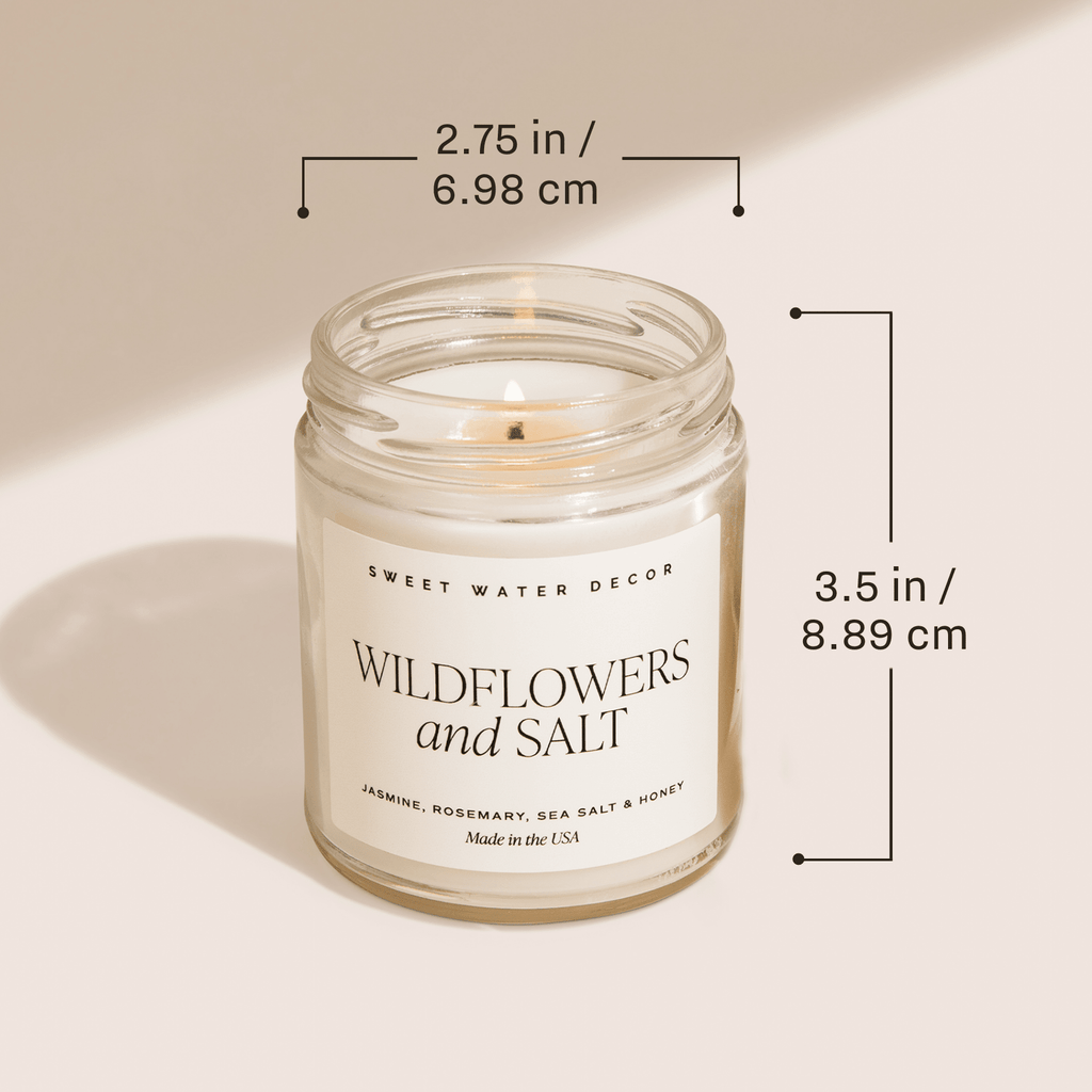 Christmas Tree Soy Candle - Patterned Clear Jar - 9 oz - Che Cose Belle