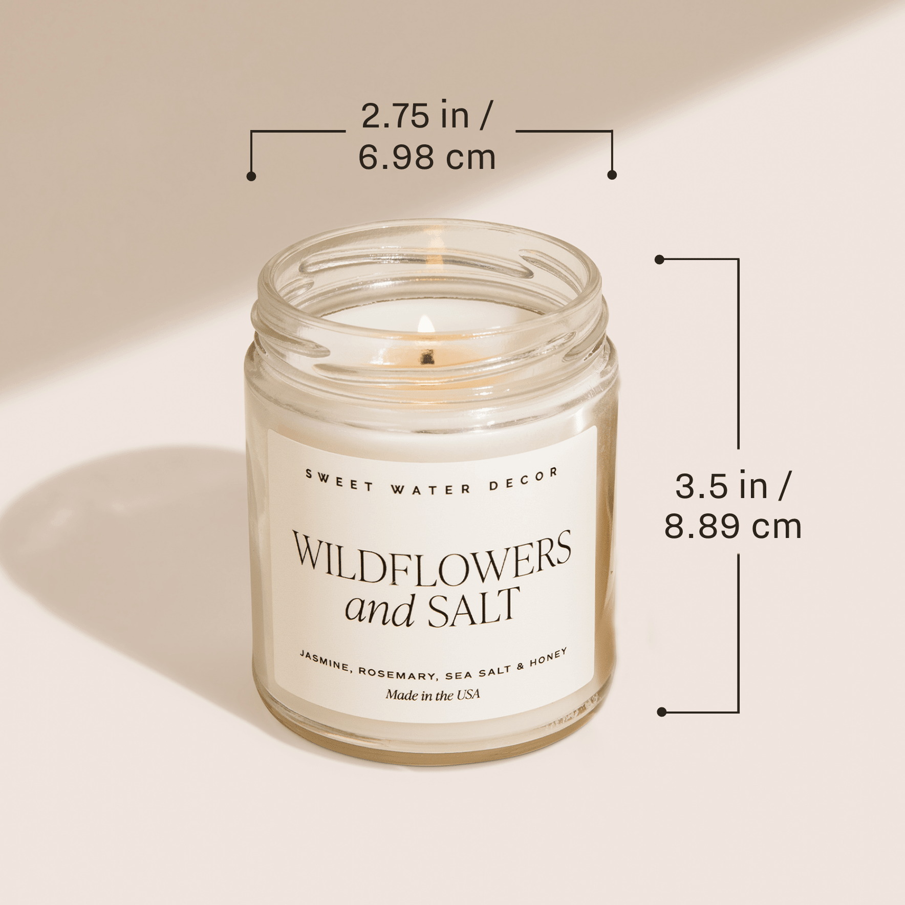 Christmas Tree Soy Candle - Patterned Clear Jar - 9 oz - Che Cose Belle