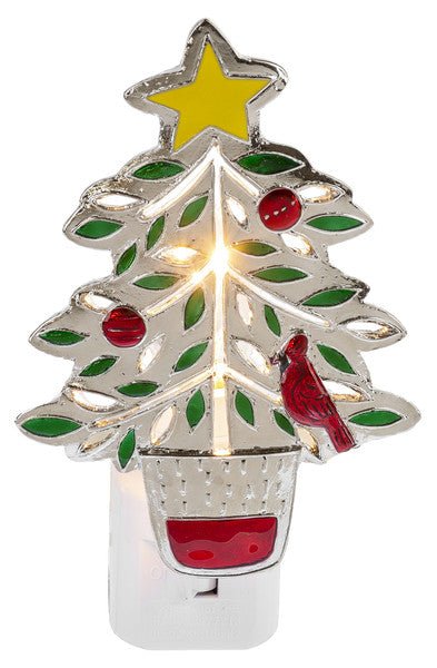 Christmas Tree with Cardinal Night Light - Che Cose Belle