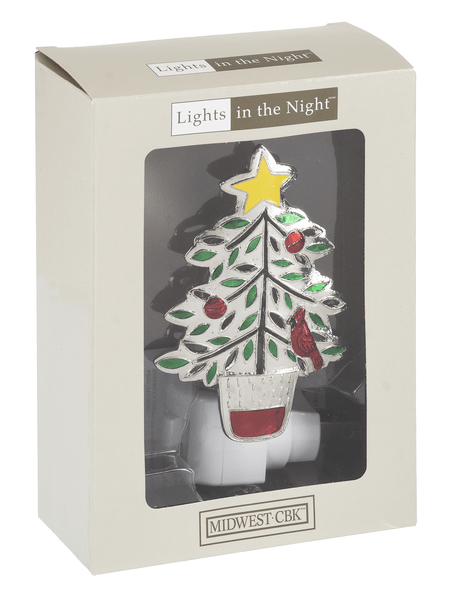 Christmas Tree with Cardinal Night Light - Che Cose Belle