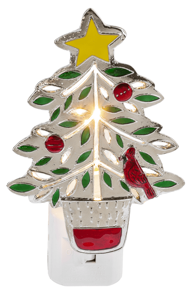 Christmas Tree with Cardinal Night Light - Che Cose Belle