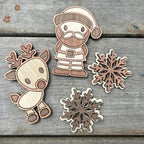 Christmas Wood Magnet Set - Che Cose Belle