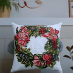 Christmas Wreath Decorative Throw Pillow 20" x 20" - Che Cose Belle
