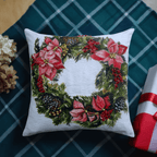Christmas Wreath Decorative Throw Pillow 20" x 20" - Che Cose Belle