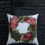 Christmas Wreath Decorative Throw Pillow 20" x 20" - Che Cose Belle