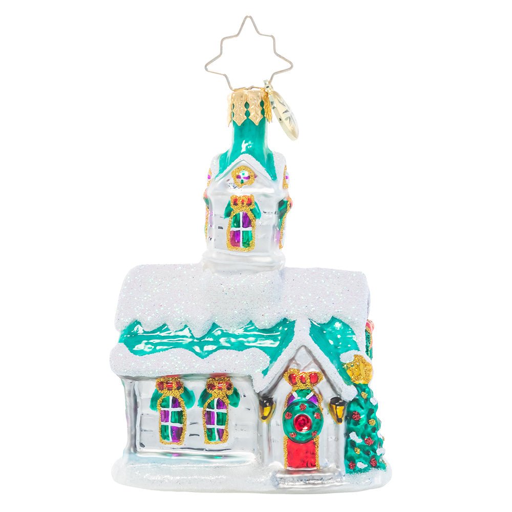 Christopher Radko Little Gem Glass Ornament - Boughs Of Holly Chapel - Che Cose Belle