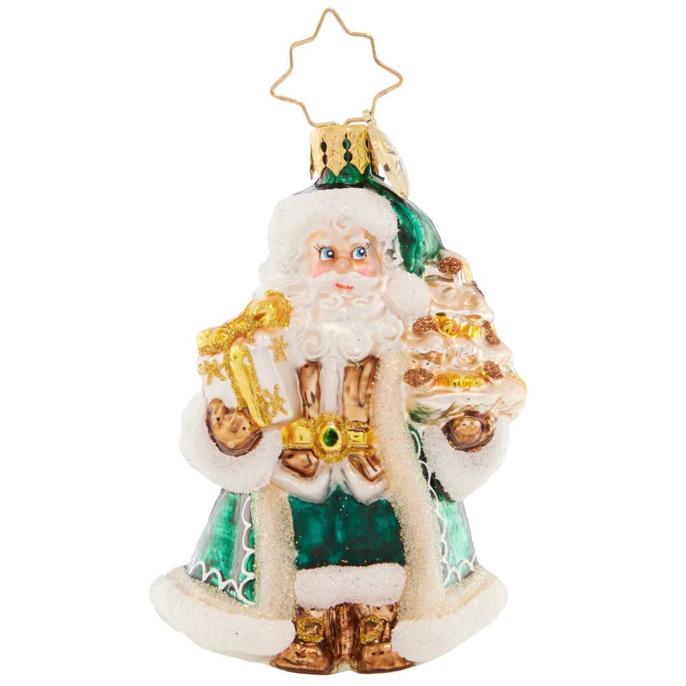 Christopher Radko Little Gem Glass Ornament - Emerald City Santa - Che Cose Belle