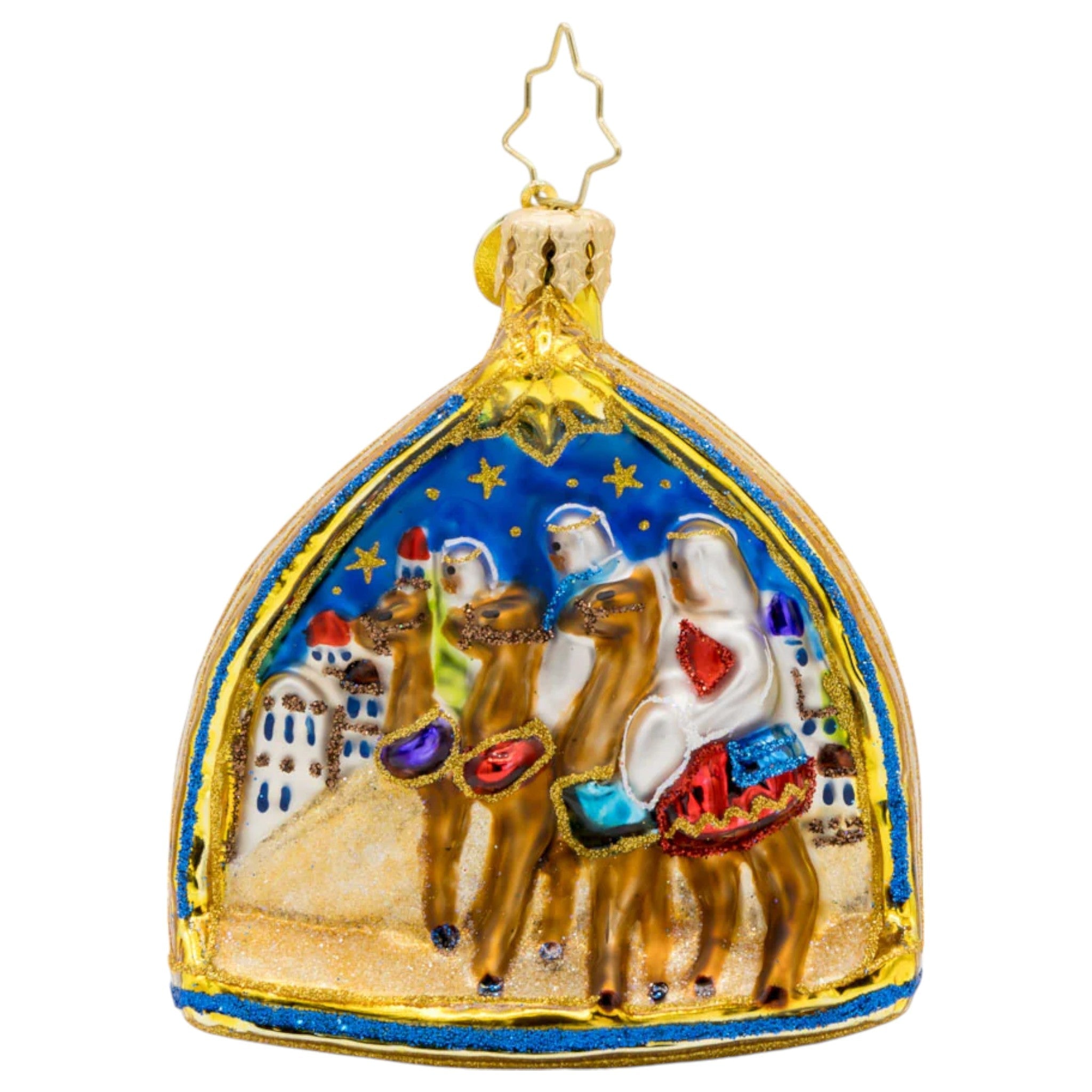 Christopher Radko Little Gem Glass Ornament - Two Scenes of the Savior Gem - Che Cose Belle