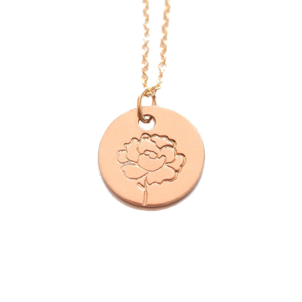 Chrysanthemum Birth Flower Necklace for November - Che Cose Belle