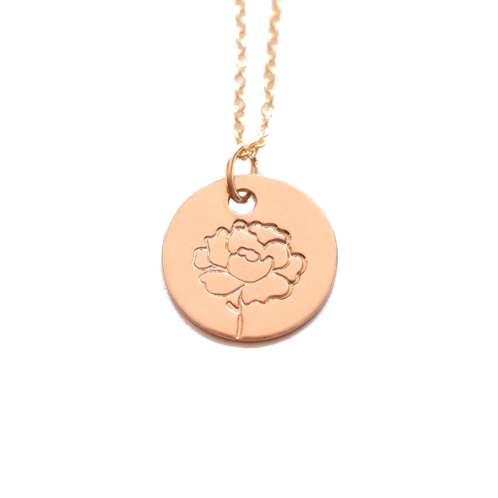 Chrysanthemum Birth Flower Necklace for November - Che Cose Belle