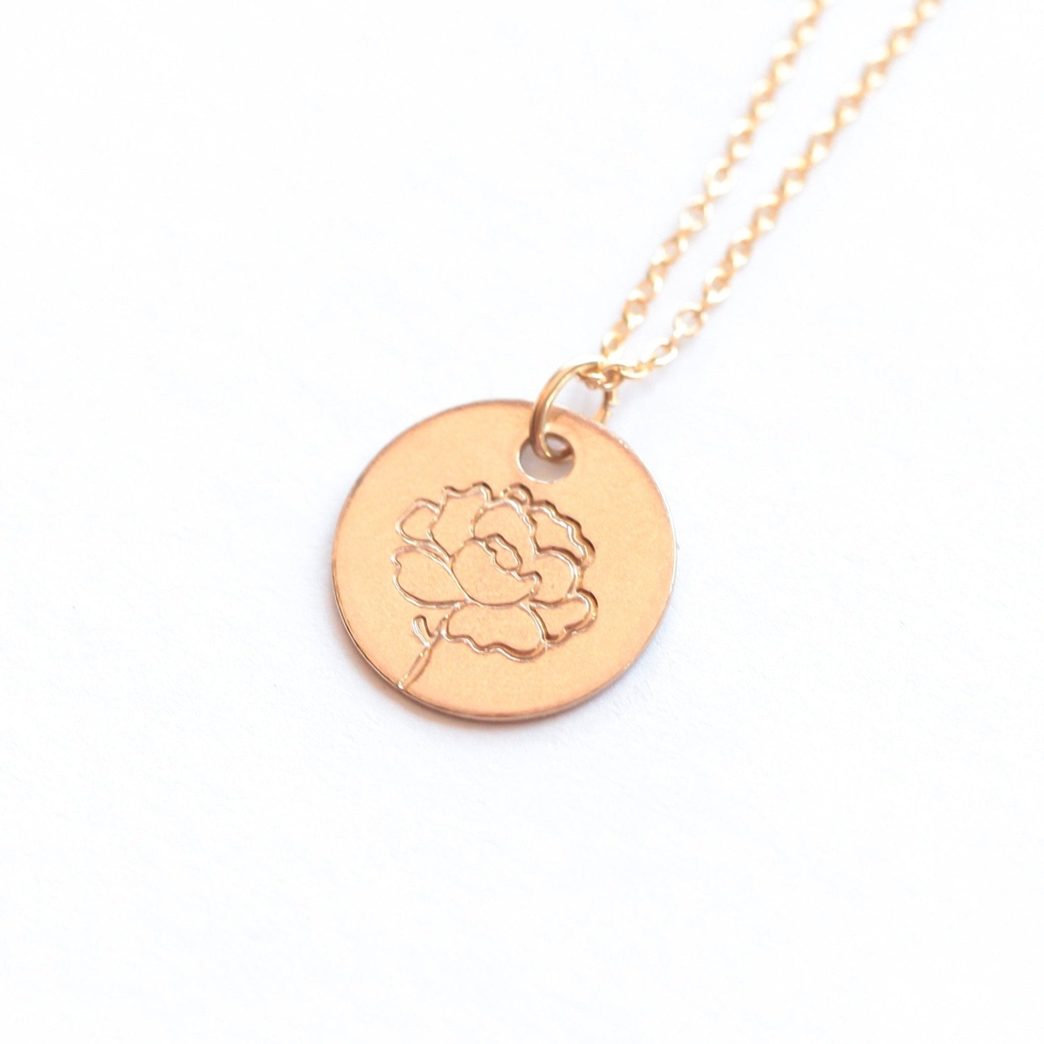 Chrysanthemum Birth Flower Necklace for November - Che Cose Belle