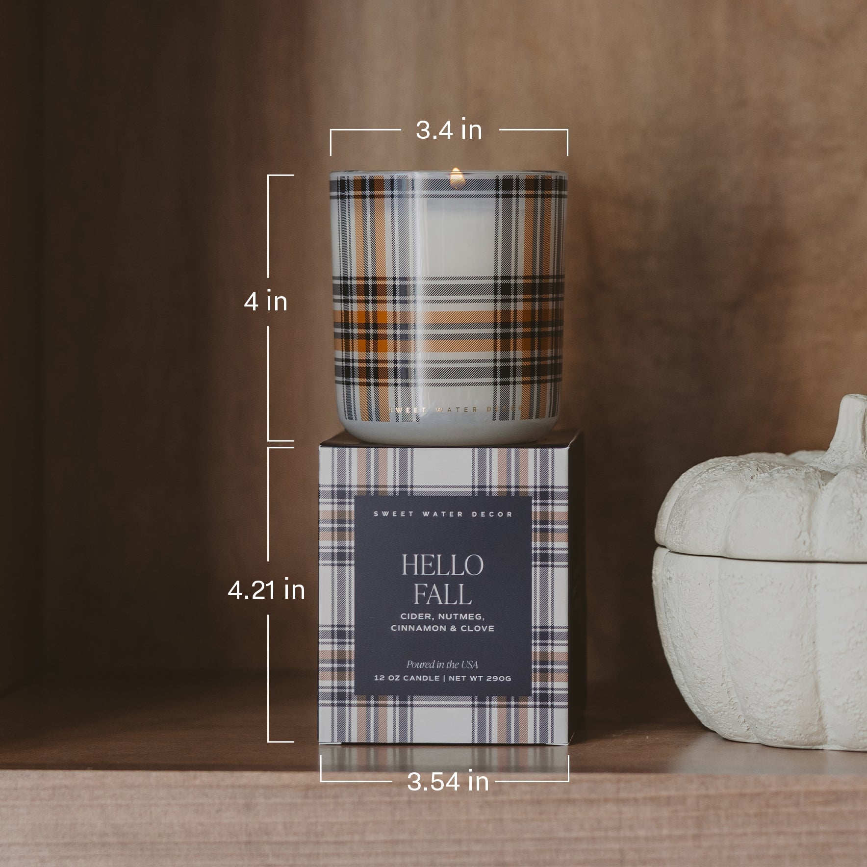 Cinnamon Rolls Soy Candle - Boxed Amber Tinted Glass Jar - 12 oz - Che Cose Belle