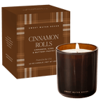 Cinnamon Rolls Soy Candle - Boxed Amber Tinted Glass Jar - 12 oz - Che Cose Belle