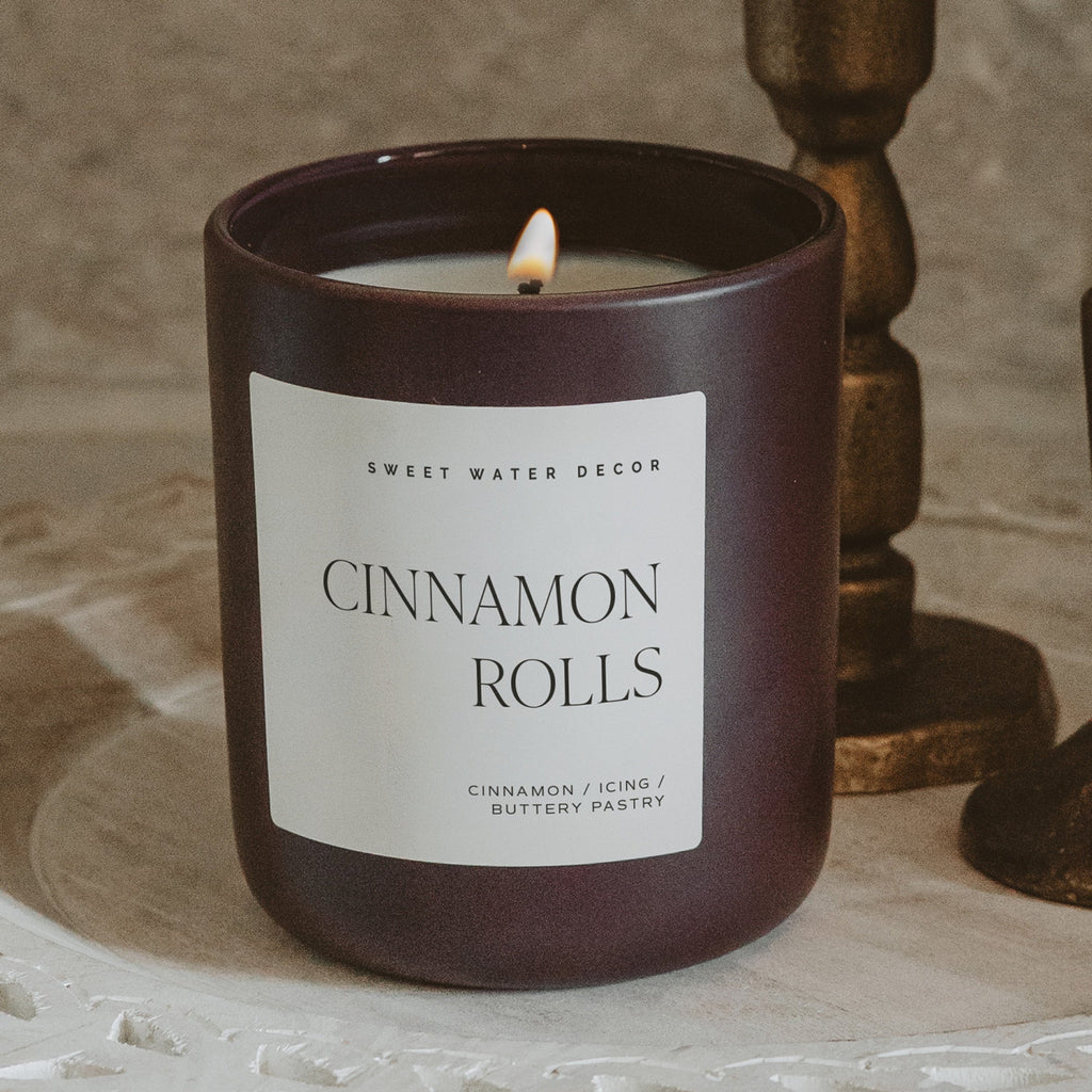 Cinnamon Rolls Soy Candle - Brown Matte Jar - 15 oz - Che Cose Belle