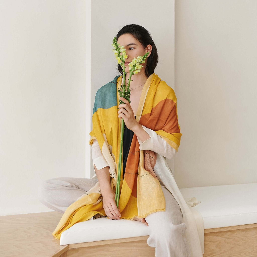Cirq Hand Embroidered Scarf - Che Cose Belle