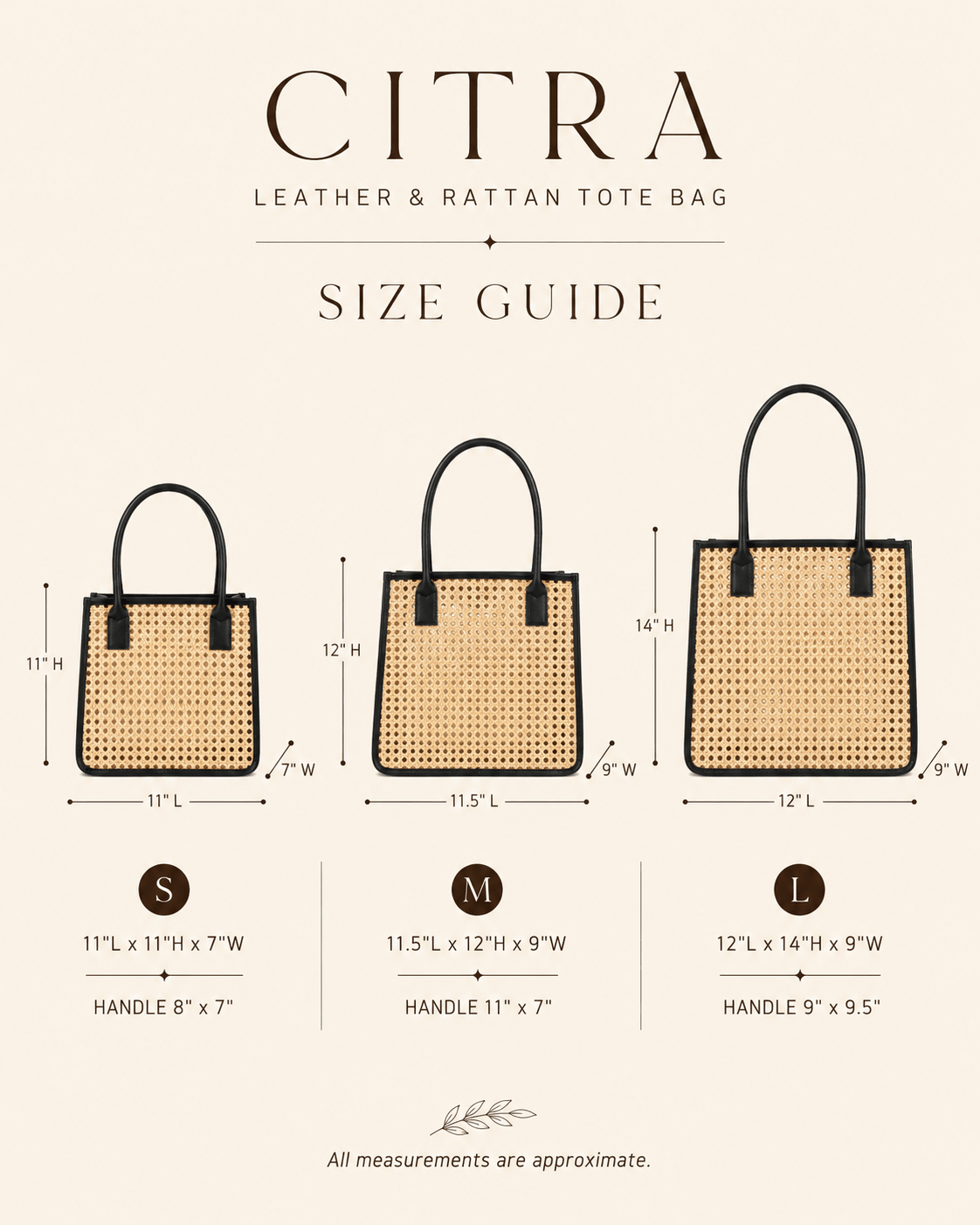 Citra Leather and Rattan Tote Bag - Che Cose Belle
