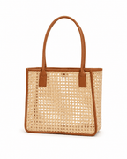 Citra Leather and Rattan Tote Bag - Che Cose Belle