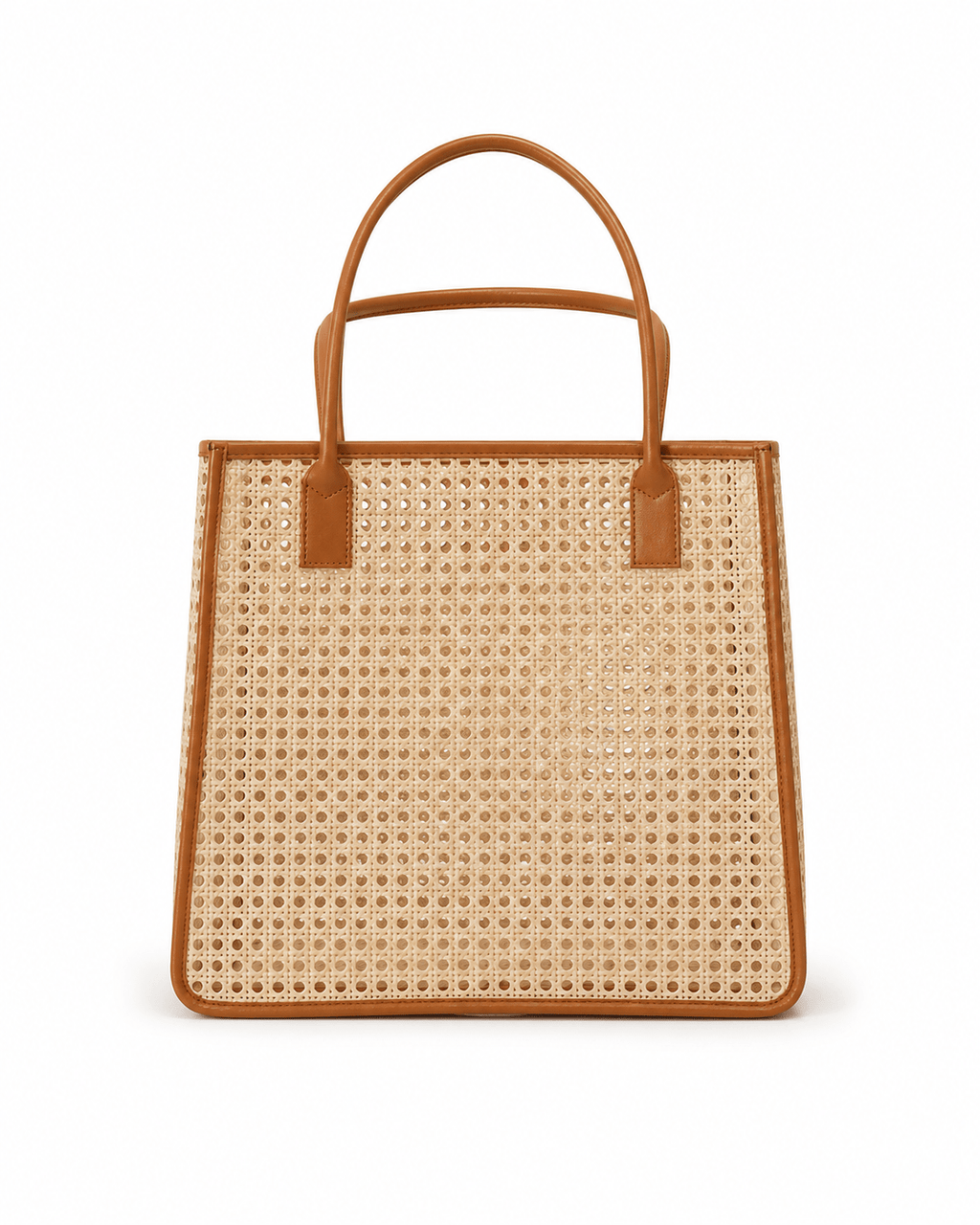 Citra Leather and Rattan Tote Bag - Che Cose Belle