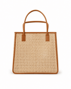 Citra Leather and Rattan Tote Bag - Che Cose Belle