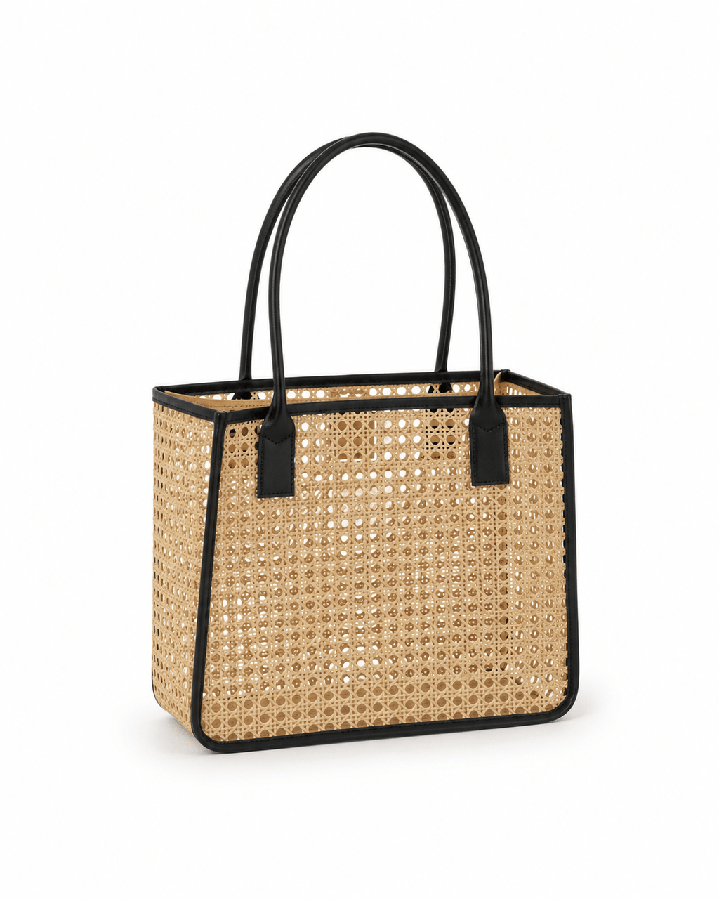 Citra Leather and Rattan Tote Bag - Che Cose Belle