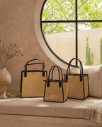 Citra Leather and Rattan Tote Bag - Che Cose Belle