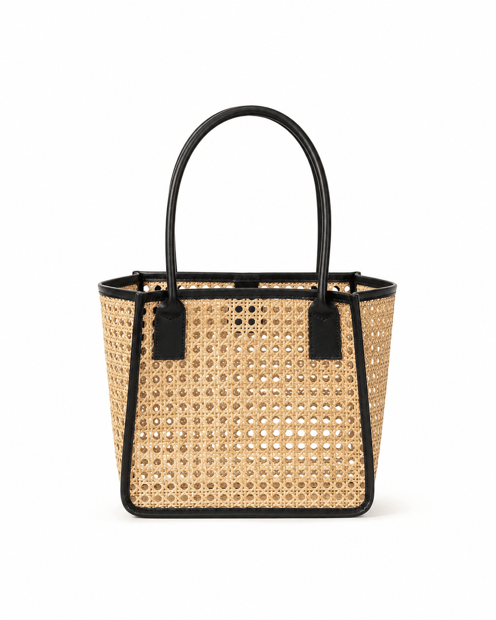 Citra Leather and Rattan Tote Bag - Che Cose Belle