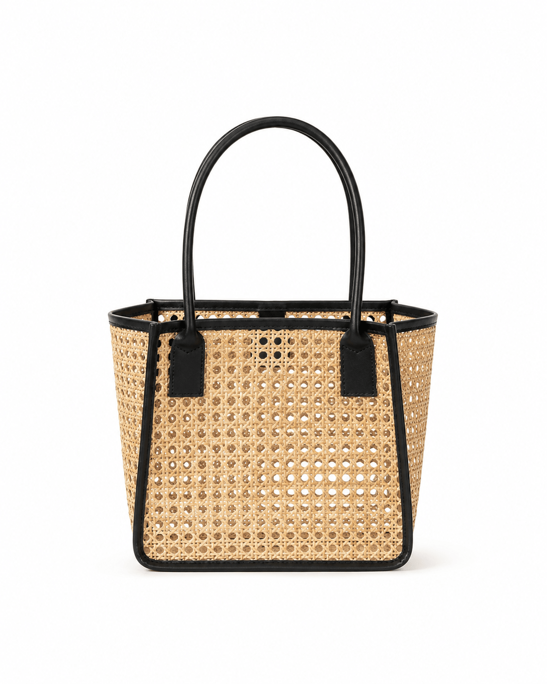 Citra Leather and Rattan Tote Bag - Che Cose Belle