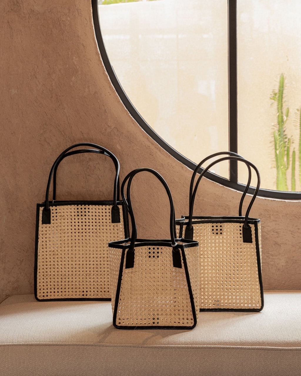 Citra Leather and Rattan Tote Bag - Che Cose Belle