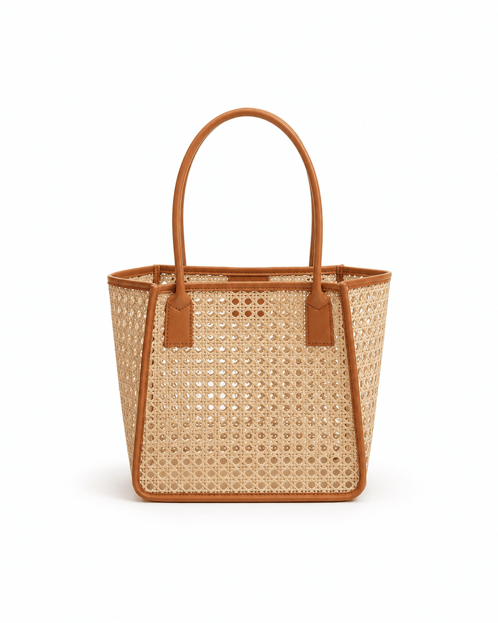 Citra Leather and Rattan Tote Bag - Che Cose Belle