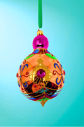 Citrine Sparkling Gem Glass Christmas Bauble - Che Cose Belle