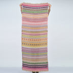 City Lines Stripe Embroidered Scarf - Moss Green - Che Cose Belle