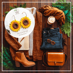 Clara - Handmade Sunflower Earrings - Che Cose Belle