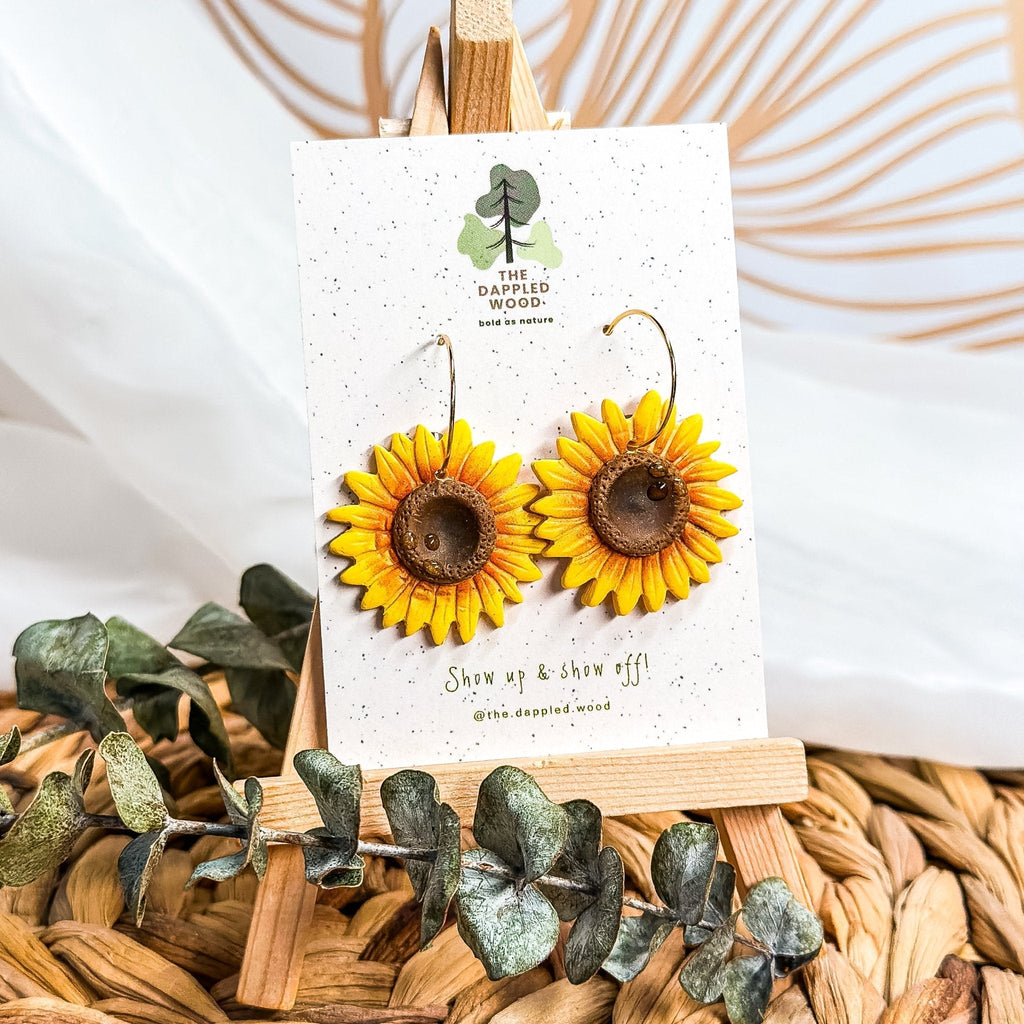Clara - Handmade Sunflower Earrings - Che Cose Belle