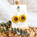 Clara - Handmade Sunflower Earrings - Che Cose Belle