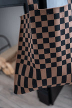 Classic Checkered Skinny Tote - Che Cose Belle