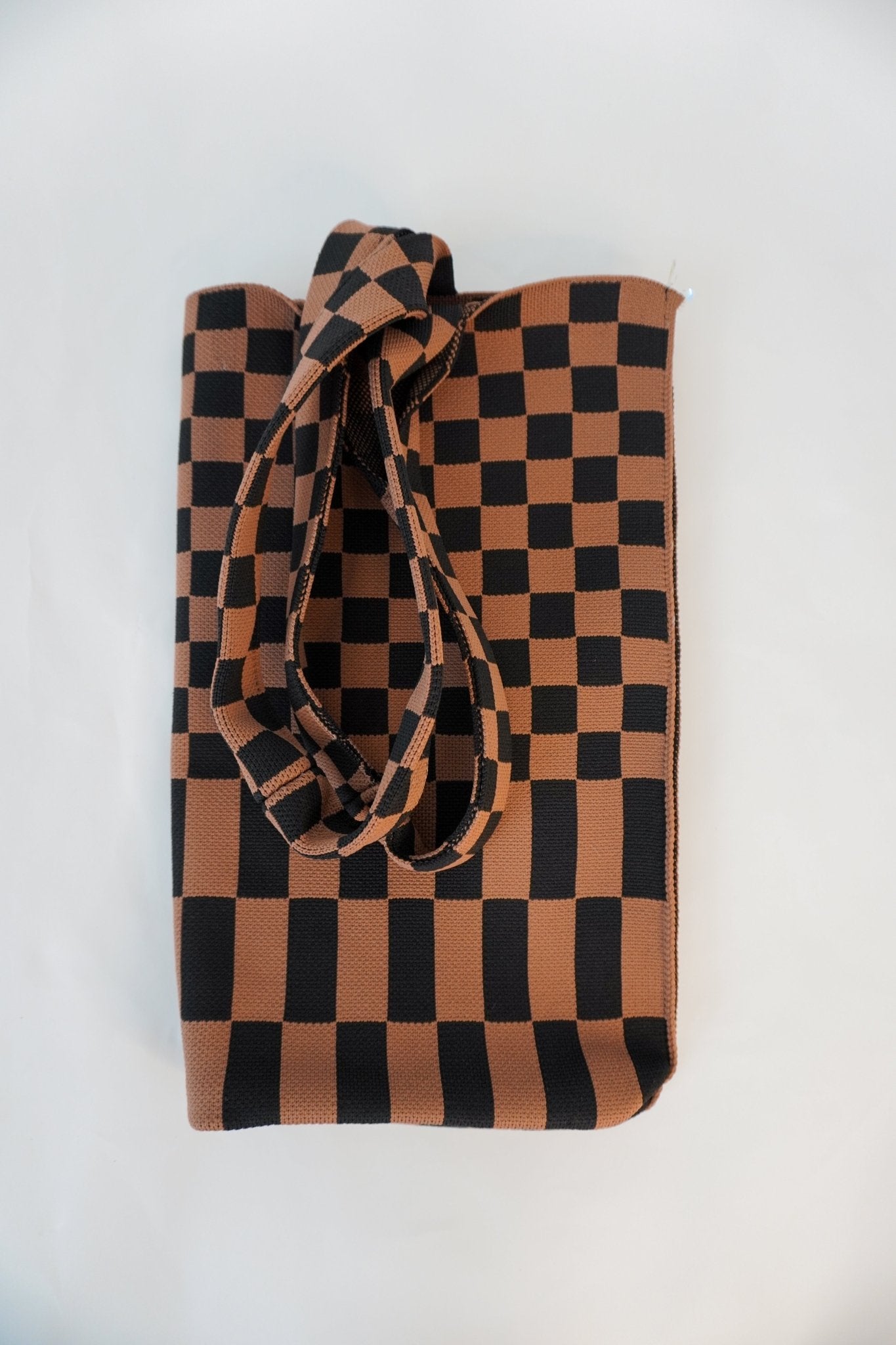 Classic Checkered Skinny Tote - Che Cose Belle
