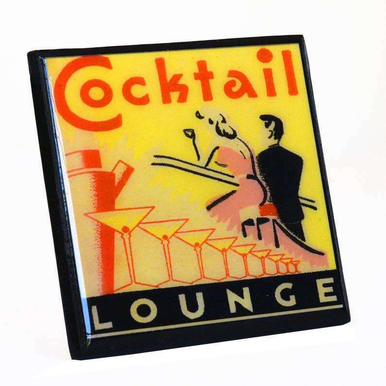 Classic Cocktail Lounge Drink Coaster Set - Che Cose Belle